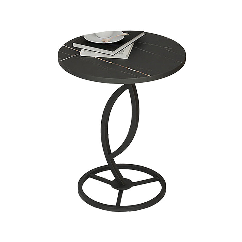 丸い台座エンドテーブルリビングルームのミニマリストサイドエンドテーブル