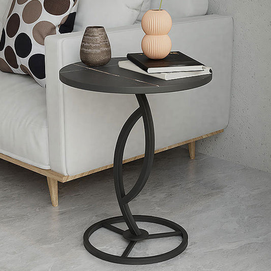 Round Pedestal End Table Minimalist Side End Table for Living Room
