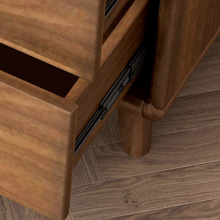 Midden-eeuwse moderne accentkist met rubberwood benen rechthoekige kist