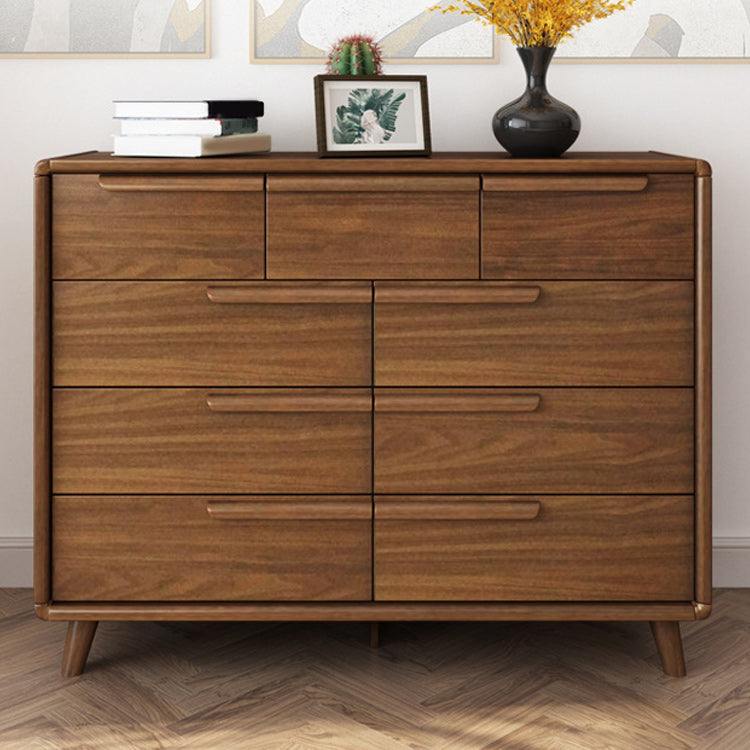 Midden-eeuwse moderne accentkist met rubberwood benen rechthoekige kist