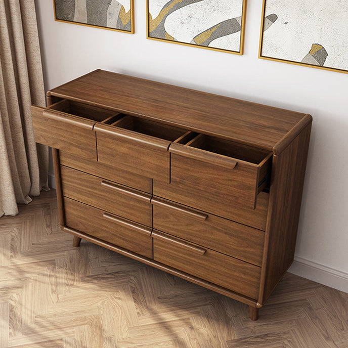 Midden-eeuwse moderne accentkist met rubberwood benen rechthoekige kist