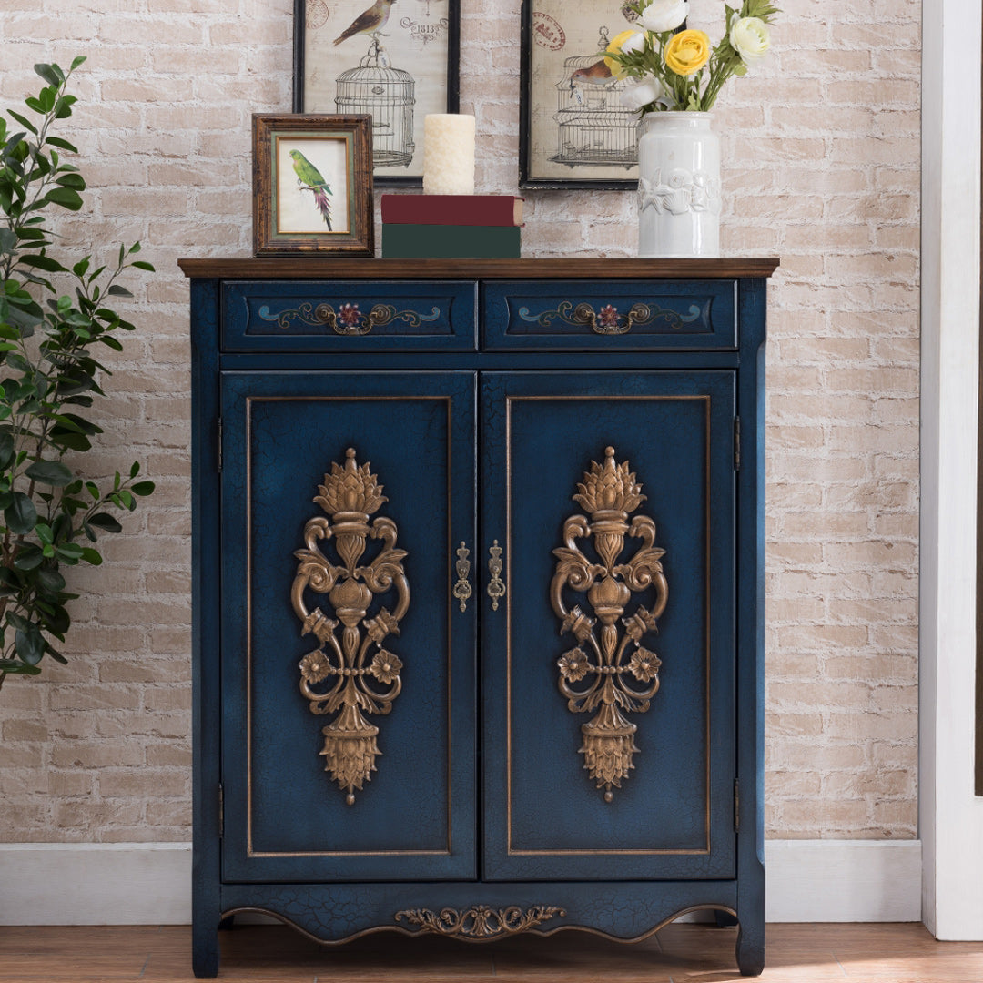 Industrial Rectangle Storage Cabinet with Doors and Drawers Cabinet