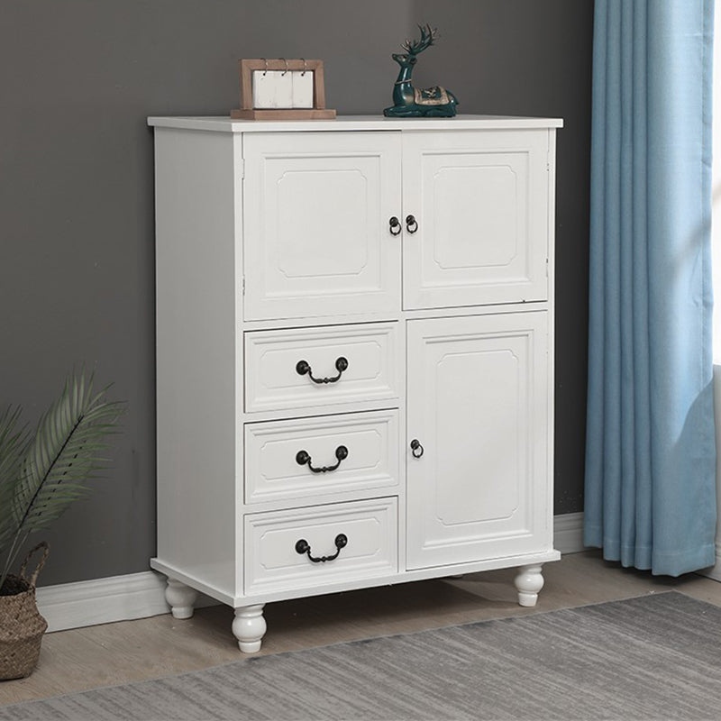 Armoire à accent carré industriel armoire à finition antique avec portes