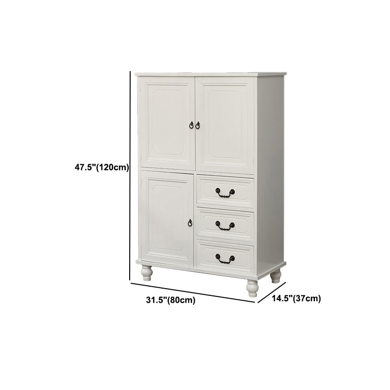 Armoire à accent carré industriel armoire à finition antique avec portes