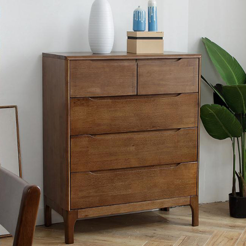 Contemporary Chest Rubberwood Accent Chest in Antique Finish Nut-Brown 5 Clearhalo 'Cabinets & Chests' 'cabinets_chests' 'furn' 'furn_cabinets_chests' 'Furniture' 'Living Room Furniture' 5962441