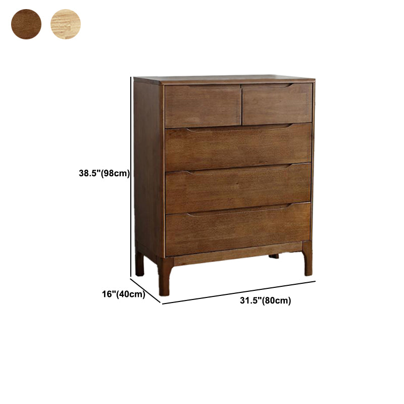 Contemporary Chest Rubberwood Accent Chest in Antique Finish Clearhalo 'Cabinets & Chests' 'cabinets_chests' 'furn' 'furn_cabinets_chests' 'Furniture' 'Living Room Furniture' 5962456