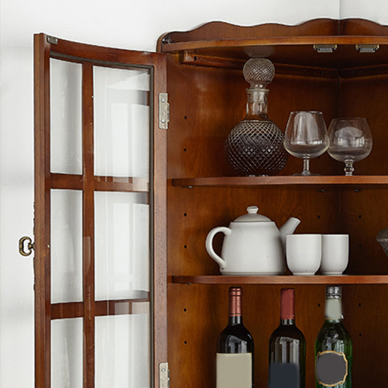 Cabinet d'accent d'angle moderne du milieu du siècle avec portes avec portes