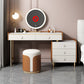 Glam Stone Top Vanity Makeup Dressing Table Set with Storage Drawers