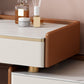 Glam Stone Top Vanity Makeup Dressing Table Set with Storage Drawers