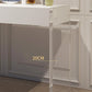 Modern 29.53" H Clear Acrylic Vanity Table Set with Mirror and Stool in White