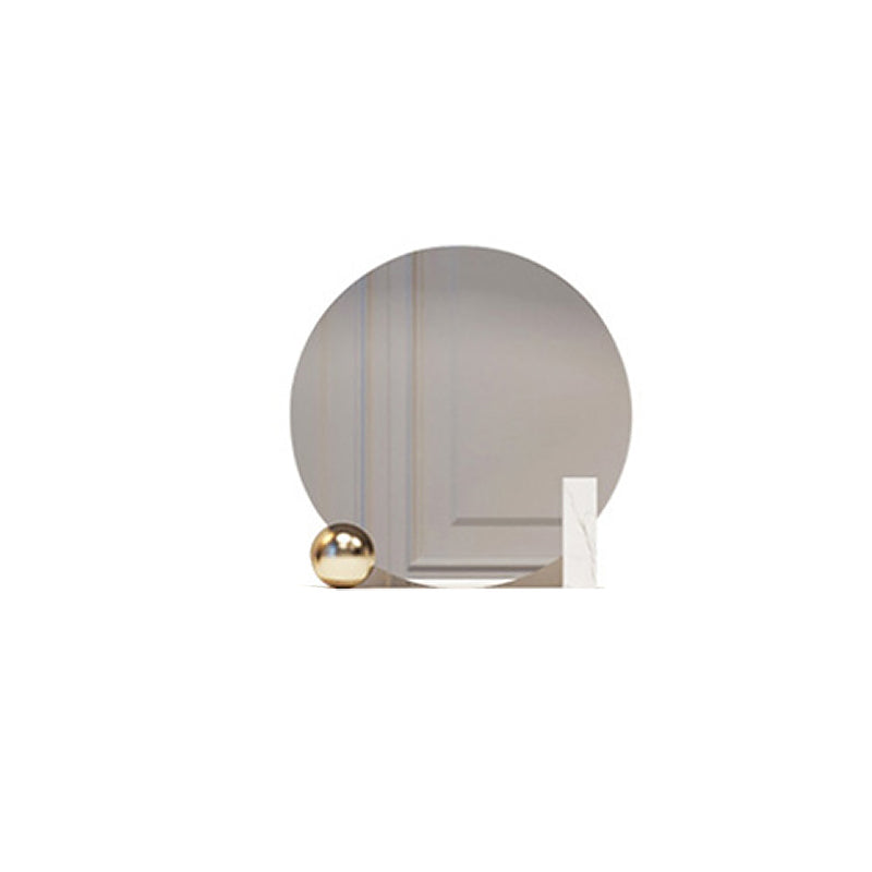 Modern 29.53" H Clear Acrylic Vanity Table Set with Mirror and Stool in White