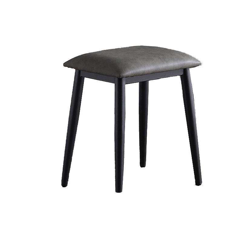 Contemporary Stone Makeup Dressing Table 33.5" H 2 Drawers Vanity Table in Black Clearhalo 'Bedroom Furniture' 'furn' 'furn_makeup_vanities' 'Furniture' 'Makeup Vanities' 'makeup_vanities' 5962610