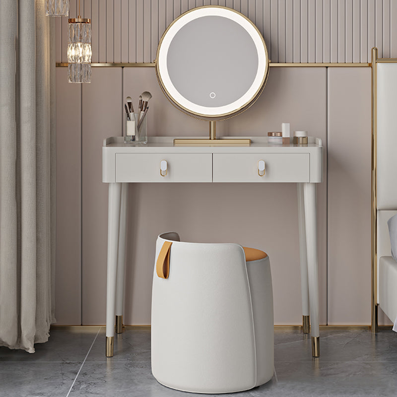 Contemporary Makeup Vanity Set Wood Dressing Table with Drawer