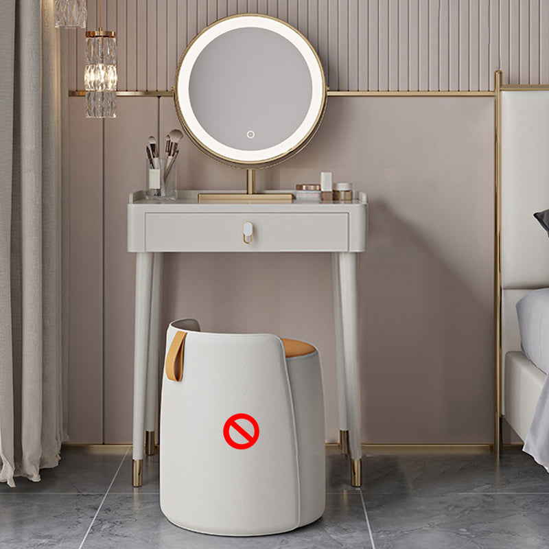 Contemporary Makeup Vanity Set Wood Dressing Table with Drawer