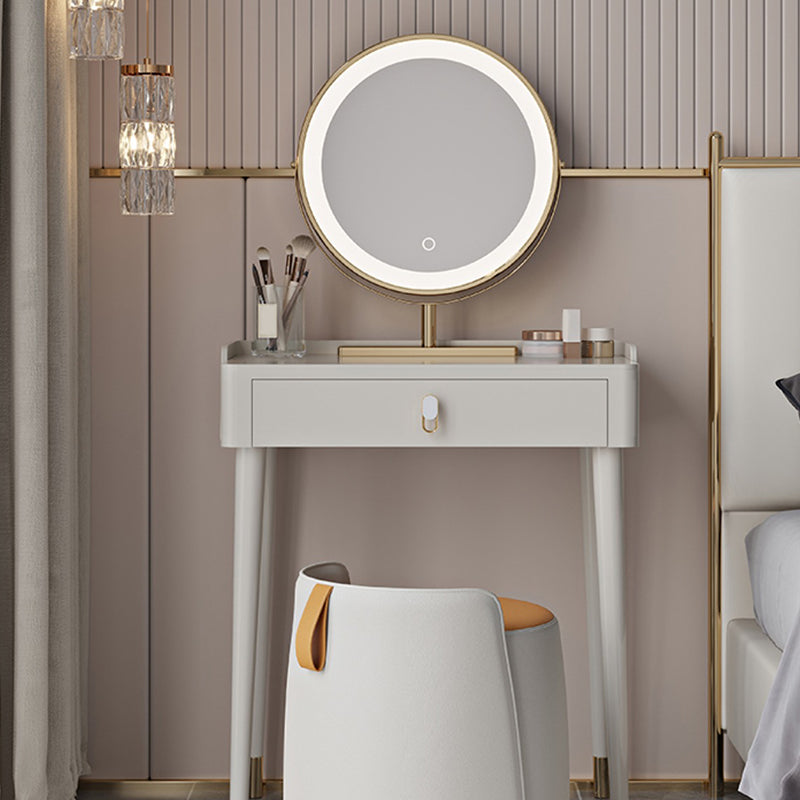 Contemporary Makeup Vanity Set Wood Dressing Table with Drawer