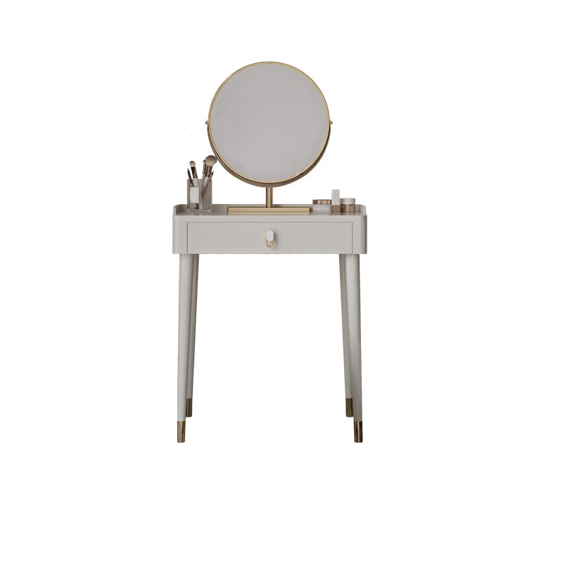 Contemporary Makeup Vanity Set Wood Dressing Table with Drawer
