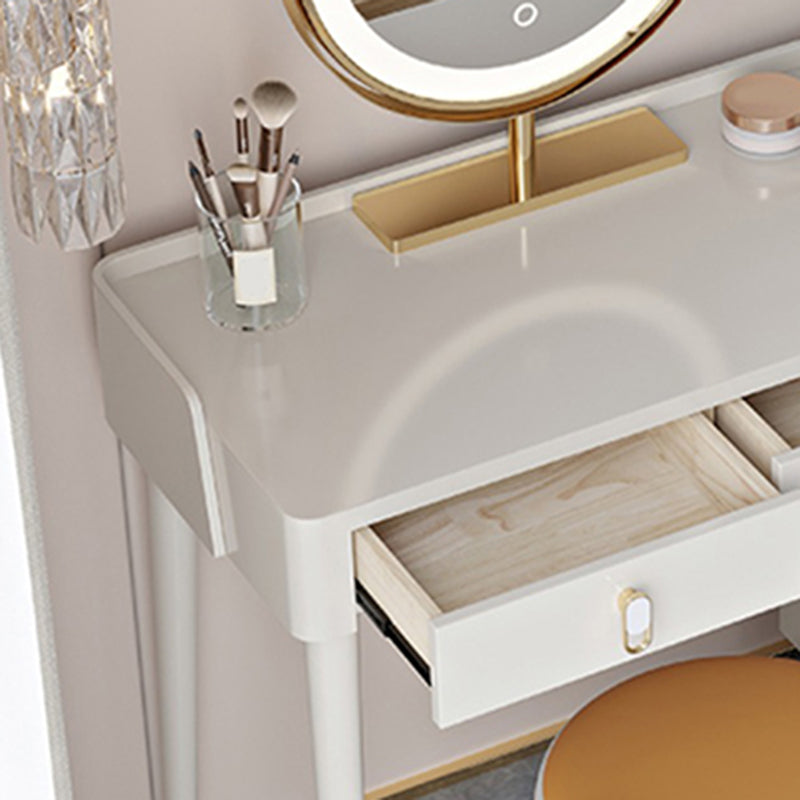 Contemporary Makeup Vanity Set Wood Dressing Table with Drawer