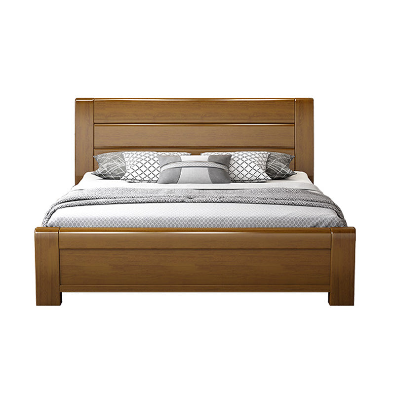 Traditional Pine Wood with Headboard Rectangular Panel Standard Bed Clearhalo 'Bedroom Furniture' 'Beds' 'furn' 'furn_beds' 'Furniture' 5962710
