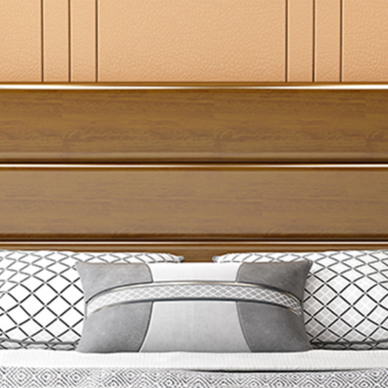 Traditional Pine Wood with Headboard Rectangular Panel Standard Bed Clearhalo 'Bedroom Furniture' 'Beds' 'furn' 'furn_beds' 'Furniture' 5962711