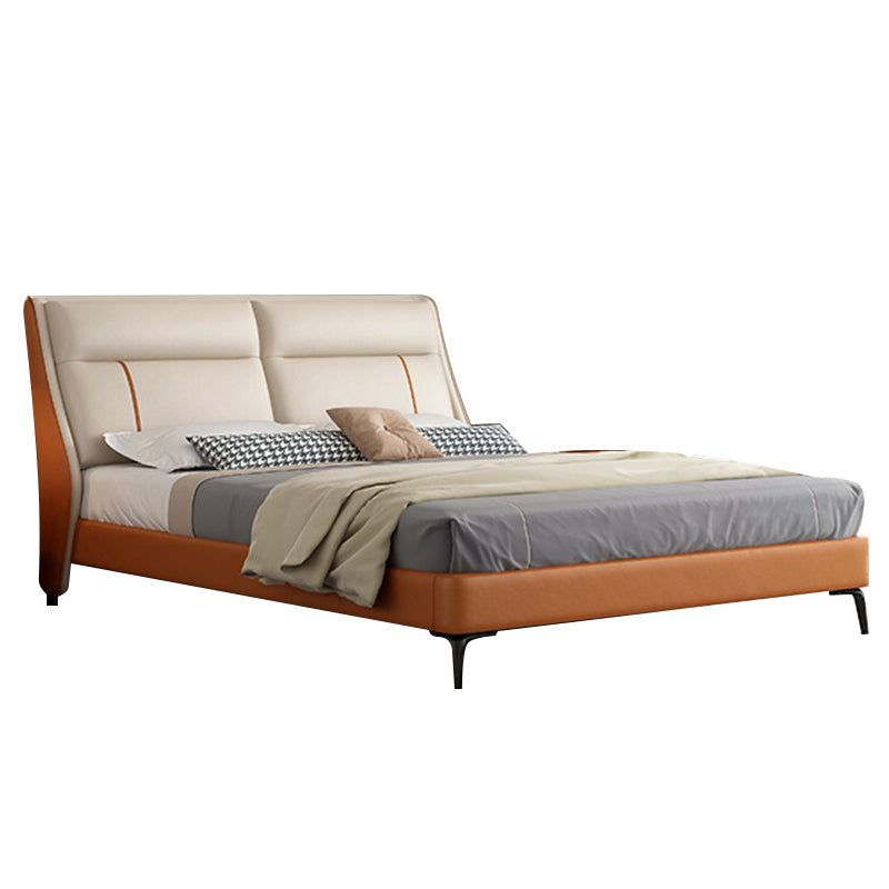 Glam Solid Wood Mattress Included with Headboard Panel Rectangular Bed Frame