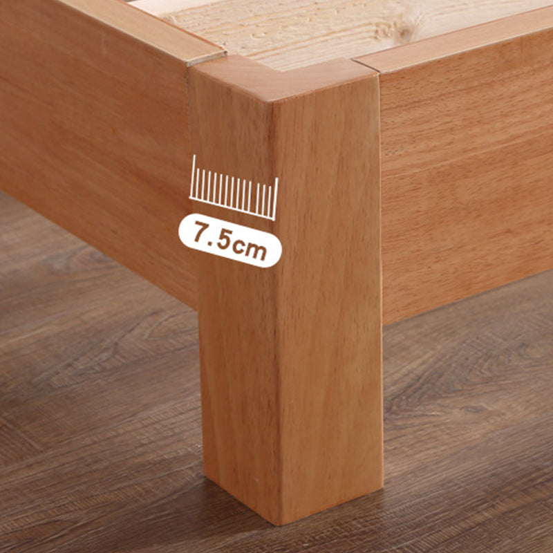 Contemporary Rubberwood With Custom Gold Legs Solid Color Standard Bed Clearhalo 'Bedroom Furniture' 'Beds' 'furn' 'furn_beds' 'Furniture' 5962761