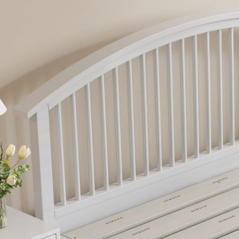 Scandinave Slat Bois massif avec matelas de tête de lit comprenait un lit de lattes arquées