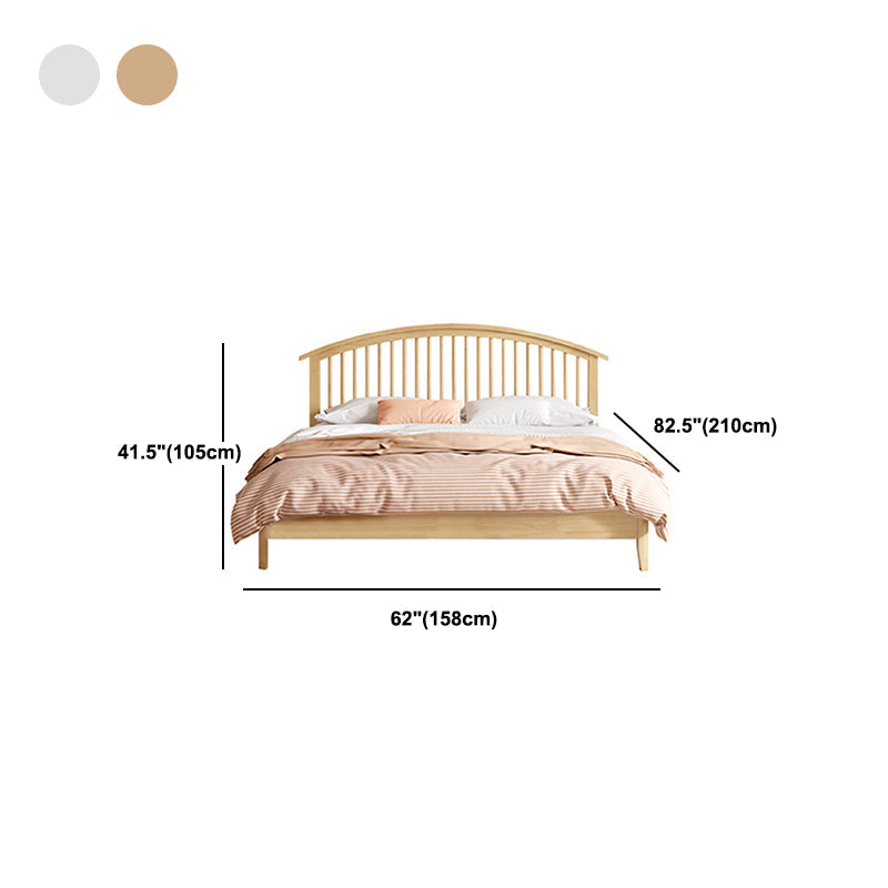 Scandinave Slat Bois massif avec matelas de tête de lit comprenait un lit de lattes arquées