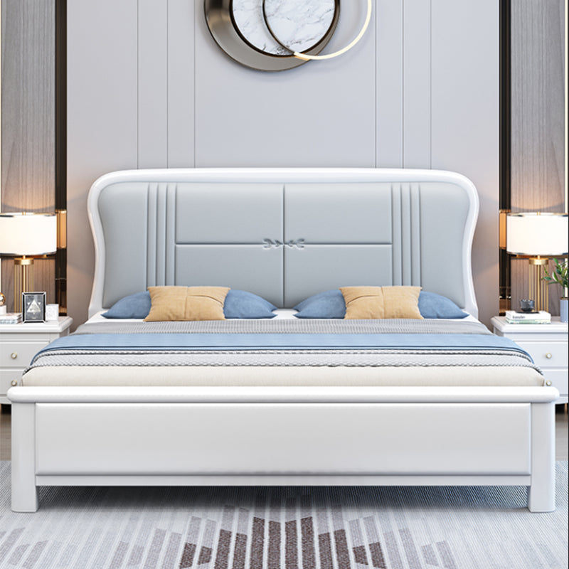 Contemporary Solid Wood Mattress Included Rectangular Panel Standard Bed Grey Clearhalo 'Bedroom Furniture' 'Beds' 'furn' 'furn_beds' 'Furniture' 5962799