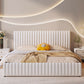 Contemporary Solid Color Mattress Included with Headboard Rectangular Standard Bed