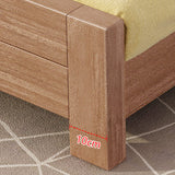 Scandinavian Walnut with Headboard Rectangular Panel Standard Bed