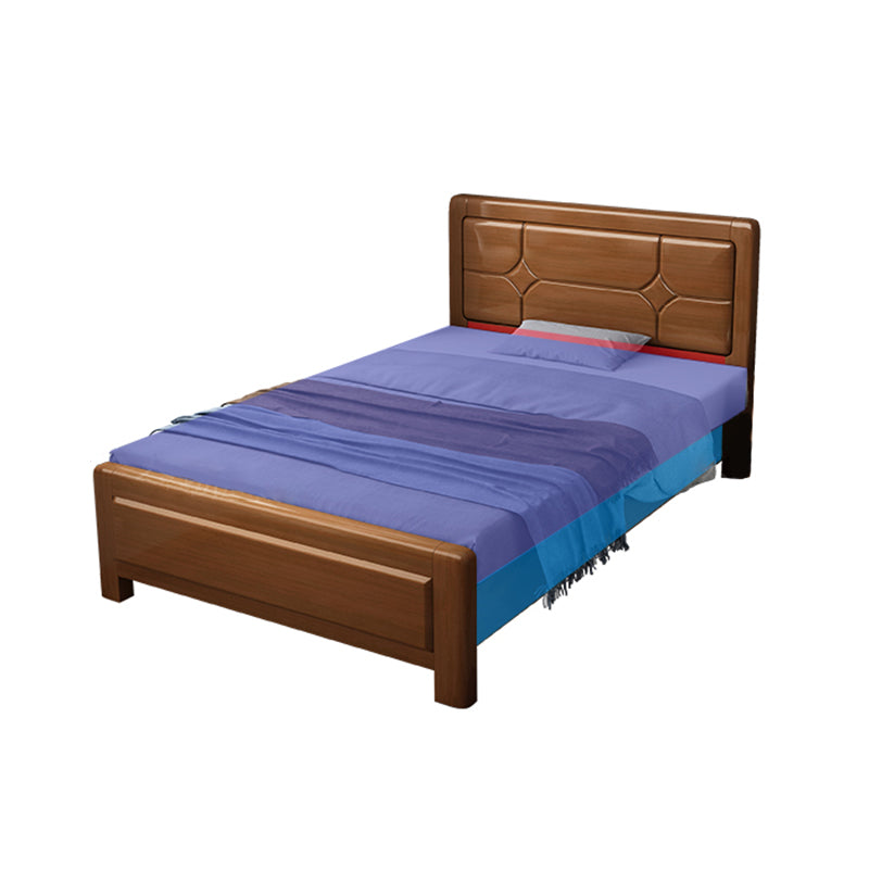 Scandinavian Solid Wood Standard Bed Natural Bed with Storage