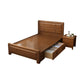 Scandinavian Solid Wood Standard Bed Natural Bed with Storage