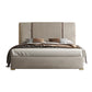 Glam Solid Color with Headboard Rectangular Panel Standard Bed
