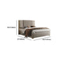 Glam Solid Color with Headboard Rectangular Panel Standard Bed
