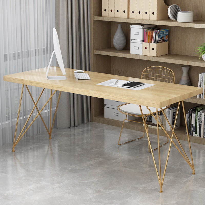 Light Luxury Wooden Writing Desk Rectangular Hairpin Office Desk Clearhalo 'furn' 'furn_office_desk' 'Furniture' 'Office Desks' 'Office Furniture' 'office_desk' 5964917