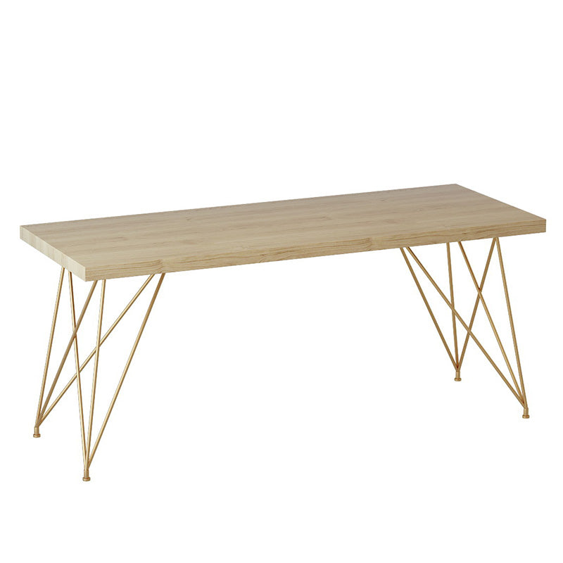 Light Luxury Wooden Writing Desk Rectangular Hairpin Office Desk Natural Clearhalo 'furn' 'furn_office_desk' 'Furniture' 'Office Desks' 'Office Furniture' 'office_desk' 5964919