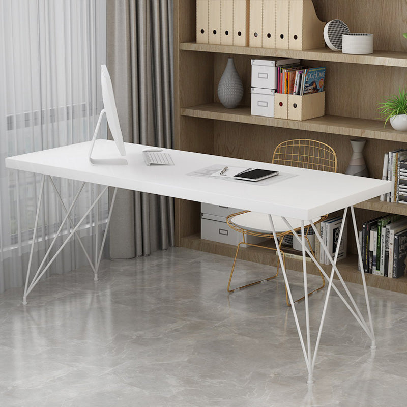 Light Luxury Wooden Writing Desk Rectangular Hairpin Office Desk Clearhalo 'furn' 'furn_office_desk' 'Furniture' 'Office Desks' 'Office Furniture' 'office_desk' 5964921