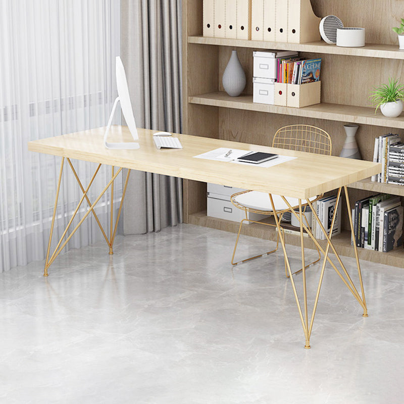 Light Luxury Wooden Writing Desk Rectangular Hairpin Office Desk Clearhalo 'furn' 'furn_office_desk' 'Furniture' 'Office Desks' 'Office Furniture' 'office_desk' 5964922