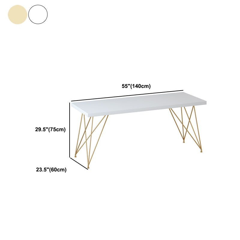 Light Luxury Wooden Writing Desk Rectangular Hairpin Office Desk Clearhalo 'furn' 'furn_office_desk' 'Furniture' 'Office Desks' 'Office Furniture' 'office_desk' 5964930