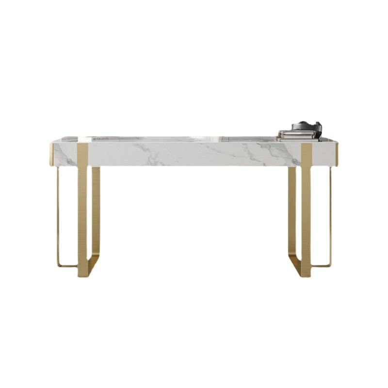 Dessert en pierre et en acier inoxydable traîneau de bureau de 2 dessins pour la maison