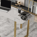 Dessert en pierre et en acier inoxydable traîneau de bureau de 2 dessins pour la maison