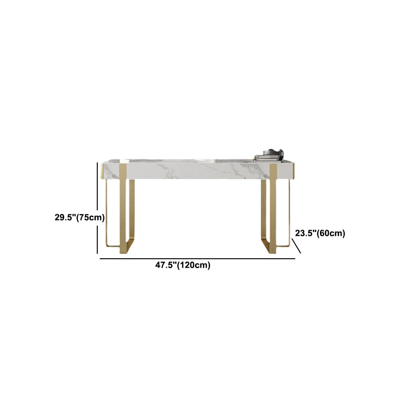 Dessert en pierre et en acier inoxydable traîneau de bureau de 2 dessins pour la maison