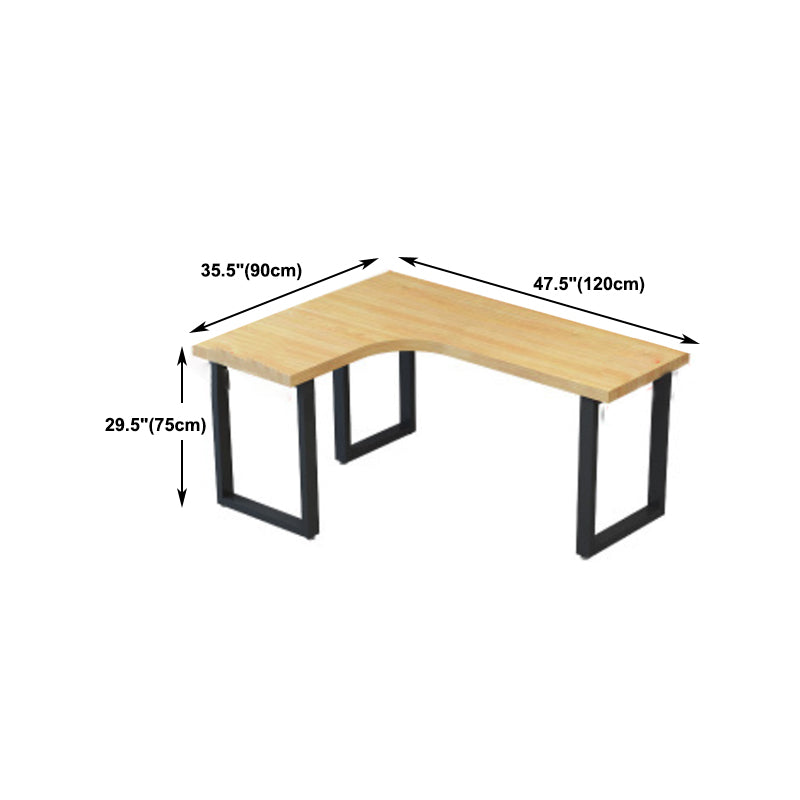 Bureau d'écriture en métal et en bois bureau de bureau en L industriel pour le bureau