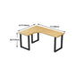 Bureau d'écriture en métal et en bois bureau de bureau en L industriel pour le bureau