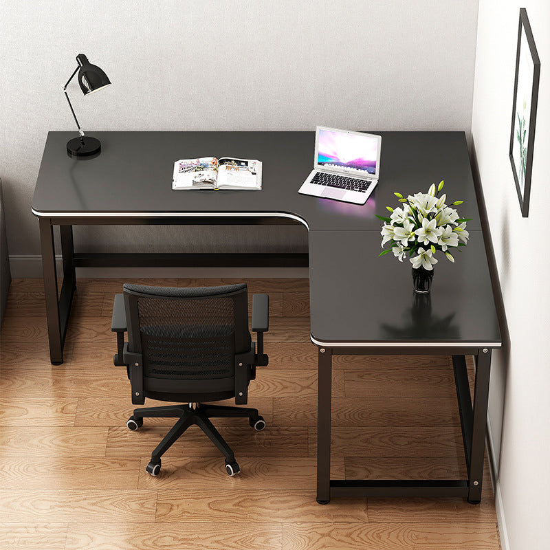 Modern & Contemporary Black Office Desk L-Shape Writing Desk 47.2"L x 31.5"W x 29.5"H Right Hand Return Clearhalo 'furn' 'furn_office_desk' 'Furniture' 'Office Desks' 'Office Furniture' 'office_desk' 5965159