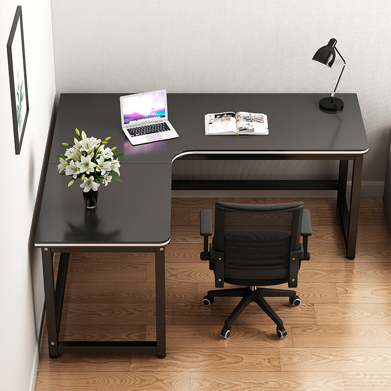 Modern & Contemporary Black Office Desk L-Shape Writing Desk 47.2"L x 31.5"W x 29.5"H Left Hand Return Clearhalo 'furn' 'furn_office_desk' 'Furniture' 'Office Desks' 'Office Furniture' 'office_desk' 5965160