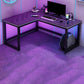 Modern & Contemporary Black Office Desk L-Shape Writing Desk 55.1"L x 39.4"W x 29.5"H Left Hand Return Clearhalo 'furn' 'furn_office_desk' 'Furniture' 'Office Desks' 'Office Furniture' 'office_desk' 5965161
