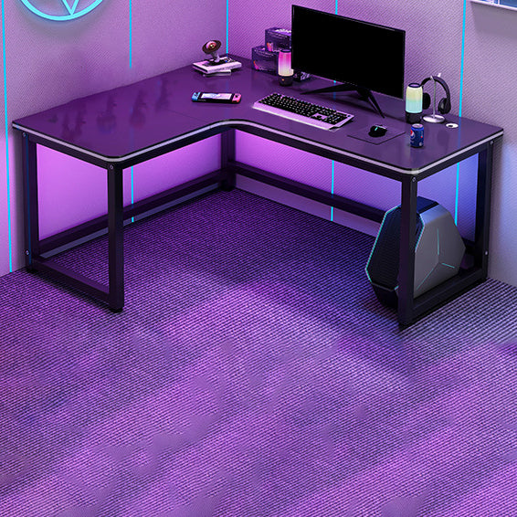 Modern & Contemporary Black Office Desk L-Shape Writing Desk 55.1"L x 39.4"W x 29.5"H Left Hand Return Clearhalo 'furn' 'furn_office_desk' 'Furniture' 'Office Desks' 'Office Furniture' 'office_desk' 5965161