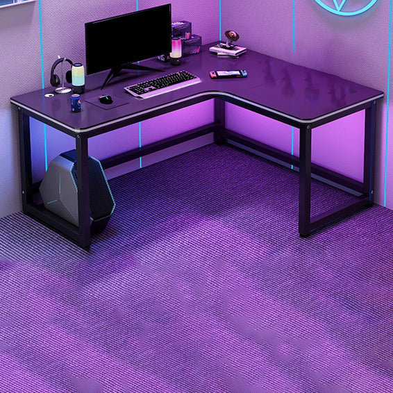 Modern & Contemporary Black Office Desk L-Shape Writing Desk 55.1"L x 39.4"W x 29.5"H Right Hand Return Clearhalo 'furn' 'furn_office_desk' 'Furniture' 'Office Desks' 'Office Furniture' 'office_desk' 5965162