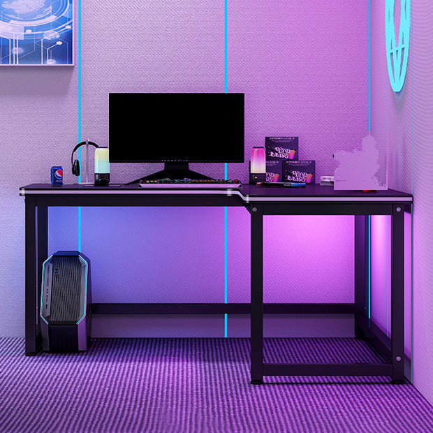 Modern & Contemporary Black Office Desk L-Shape Writing Desk Clearhalo 'furn' 'furn_office_desk' 'Furniture' 'Office Desks' 'Office Furniture' 'office_desk' 5965171